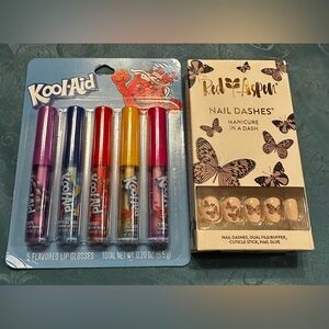 Kool-Aid Lip Gloss Set and Red Aspen Nail Dashes